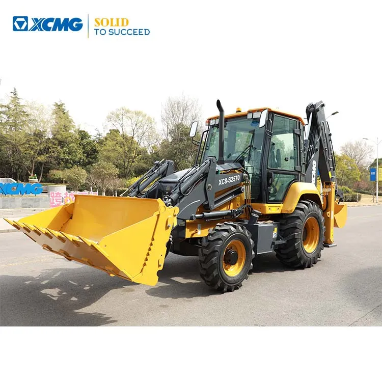 XCMG Official 4X4 Back Hoe Loader Xc8-S2570 Multifunctional Articulated Diesel Backhoe Loader